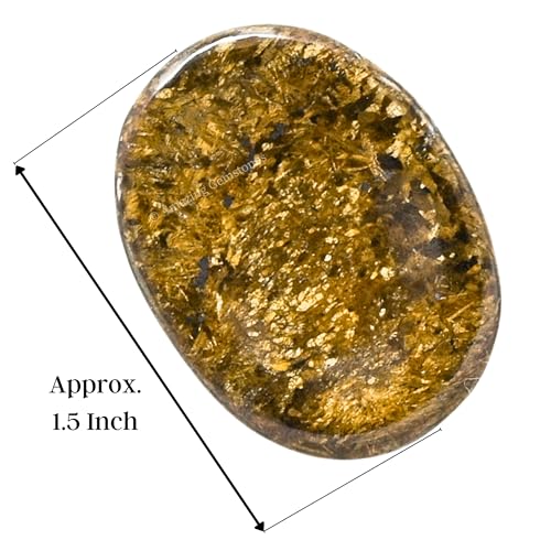 Amazing Gemstone Bronzite Worry Stone Crystals and Healing Stones - Stress Relief Gifts - Piedra Crystal Fidget for Meditation, Relaxation - Unique Stocking Stuffers and Birthday Gift - color: Bronzite