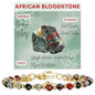 Farfume Crystal Bracelet Beaded Bracelets 4mm Natural Stone Beads Gemstone Handmade Jewelry Gift for Women - color: African Bloodstone-Courage & Vitality
