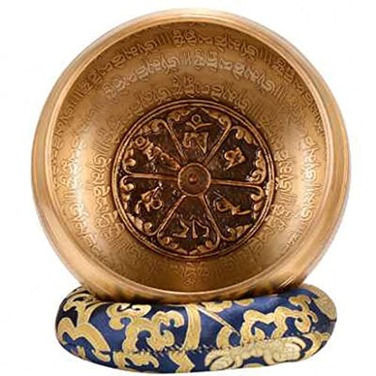 Copper Bowl Pure Copper Tibetan Singing Bowl Singing Bowl Buddha Sound Bowl Yoga Meditation Sound Bowl Ornament for Relaxation Healing Prayer Bowl,A-S - color: A