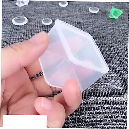SHERCHPRY 50pcs Mini Clear Plastic Storage Boxes Transparent Tool Organizers for Daily Use Versatile Component Storage Case for Home Maintenance