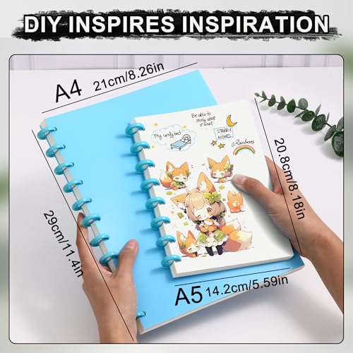 Blank Spiral Notebook For Women Blank Spiral Journal No Lines Blank Pape Notebook Spiral Sketchbook 2pcs A5 Journal 160 Pages 5.6 × 8.2 Inch Unlined Journaling, Sketch book , Note Taking | Gift Artists for Drawing Office School Home (Blue+Purple)2pcs - si