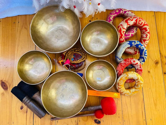 5 Element of life Cleansing singing bowl set-Set of 5 singing bowl for balancing 5 element of life-singing bowl set-Chakra Bowls tuned
