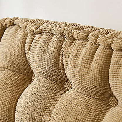 DormCo Rainha - Ultra Thick Tufted Floor Pillow - Natural Tan 23.60" x 40.15" x 7.85"D - color: Natural Tan