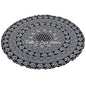 Mandala Round Tapestry Black Printed Tablecloth Picnic Rug Beach Yoga Meditation Mat Cotton Elephant 72 Inches Mandala Throw