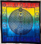 Indian Consigners 7 Chakra Table Cloth Small Square Cotton Tapestry Tarot Spread (7 Color) - color: 7 Color