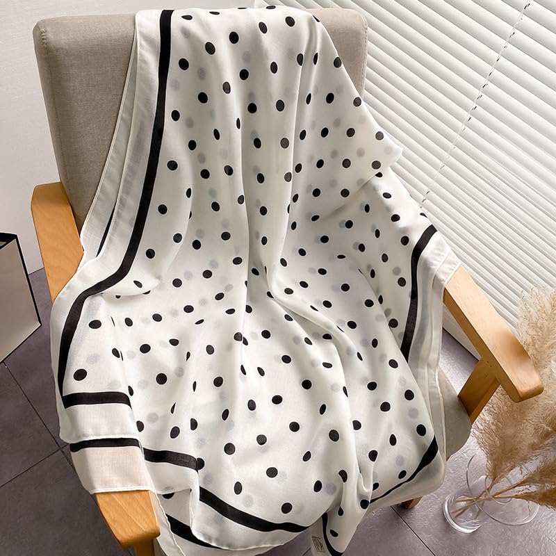Soft Silky Pashmina Shawl Wrap for Women,Lightweight Spring, Elegant Wrap for Spring Wedding & Travel - color: Point