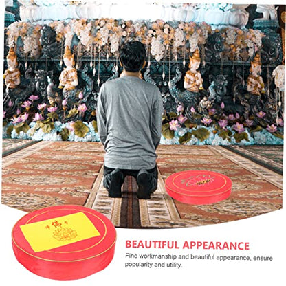 ABOOFAN Meditation Cushion Set Round Prayer Mat for Meditation Handmade Floor Pillow for Adults for Zen Practice and Yoga