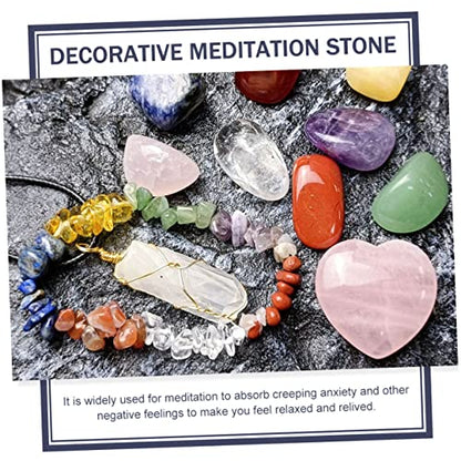 Chakra Crystal Stones Meditation Stone Decorative Healing Pocket Decorative Chakra Healing Kit