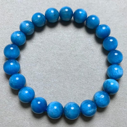 Single-pack of pure gemstone bracelets… - color: 8MM-Blue-Apatite