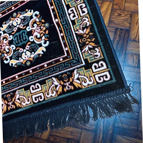 Velvet Pooja Aasan Mat 20 Inch, Soft Prayer and Meditation Seat, Blue Puja Cloth Rug, Home Temple Decor, Floor Seating Mat for Daily Use and Festivals Mattress Mats Car Seat Cover Daily Use