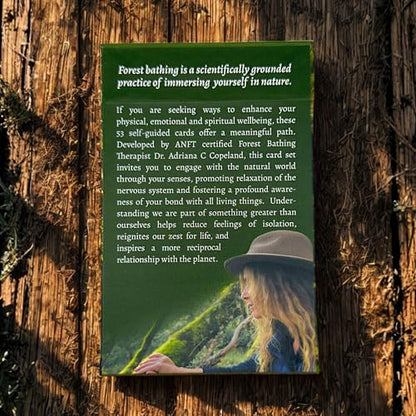 Forest Bathing Self-Guided Nature Immersion Cards | 53 Practices for Stress Relief, Relaxation & Well-Being – A Mindful Nature Gift | by Dr. Adriana Copeland