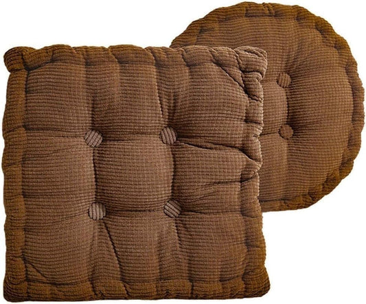 Corduroy Meditation Floor Cushions，Large Square and Round Suitable for Adult Use, Corduroy Cushions, Used in Living Room, Balcony, Dining Chair(Brown,Rotundity16) - color: Brown, size: Rotundity16"