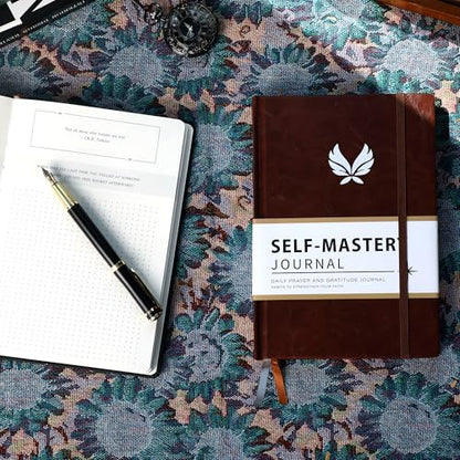 Yoment Gratitude Journal for Men 13-Week Guided Productivity 5 Minute Daily Journal with Prompts for Mindfulness, Mental Health & Productivity - Guided Self Care Gift, Brown - color: Brown
