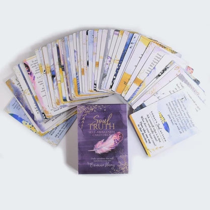 Soul Truth Self-Awareness Card Deck – 55 Daily Reflection & Intuitive Guidance Cards for Mindfulness, Journaling & Personal Growth