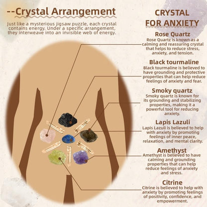 Natural Crystal Box Set Yoga Meditation Crystal Set Mood Balance Crystal Stone (Passionate Crystal Box Set) - color: Passionate Crystal Box Set