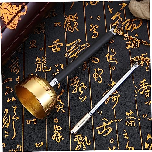 Adjustable Copper Bell Yin Qing Chime Meditation Sound Instrument for Buddhist Prayer and Temple Use Delicate Handbell for Spiritual Practices