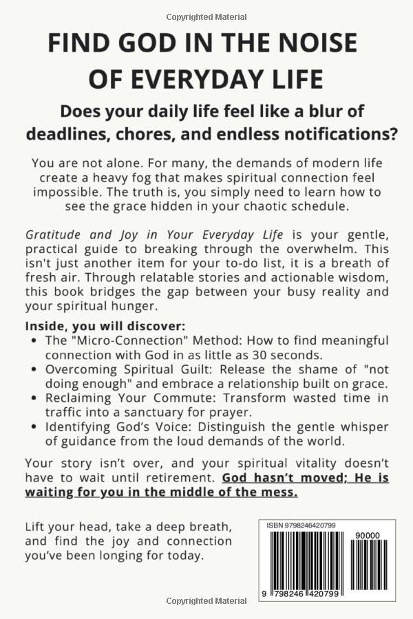 GRATITUDE AND JOY IN YOUR DAILY LIFE: Small steps to notice God in a busy Life when you feel far away