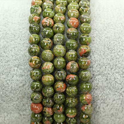 Keleny 4mm Natural Round Beads Gemstones Rock Crystal Stretch Bracelet 7 Inch Unisex - color: Green