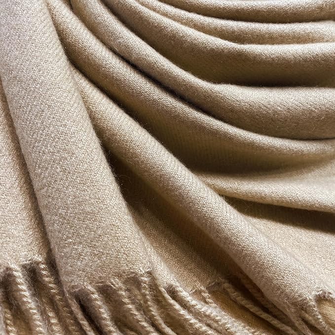Rodaruus Women's Scarf Solid Color Shawl and Wrap. Super Soft Warm Long Large Scarf Pashmina with Cashmere Feel - color: Beige