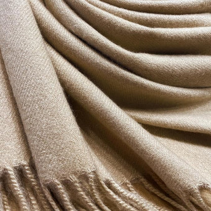 Rodaruus Women's Scarf Solid Color Shawl and Wrap. Super Soft Warm Long Large Scarf Pashmina with Cashmere Feel - color: Beige