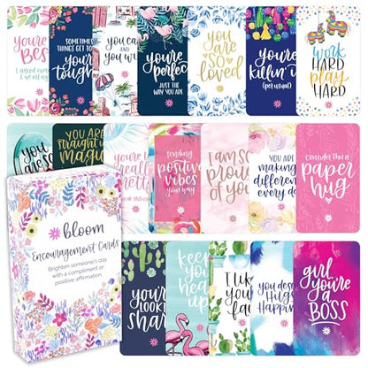 bloom daily planners Encouragement Card Deck - Cute Inspirational Quote Notecards - Set of Thirty 2" x 3.5" - Assorted Designs - color: Encouragement Cards