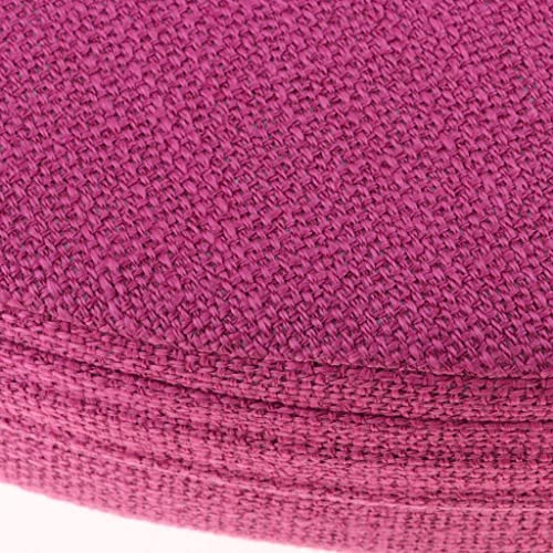 6cm Portable Round Yoga Meditation Cushion - Weight Breathable Linen, Perfect for Home and Outdoor Exercise - Rose