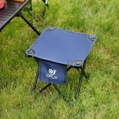Opliy Camping Stool, Folding Small Chair Portable Camp Stool for Camping Fishing Hiking Gardening and Beach, Camping Seat with Carry Bag (Blue) - color: Blue