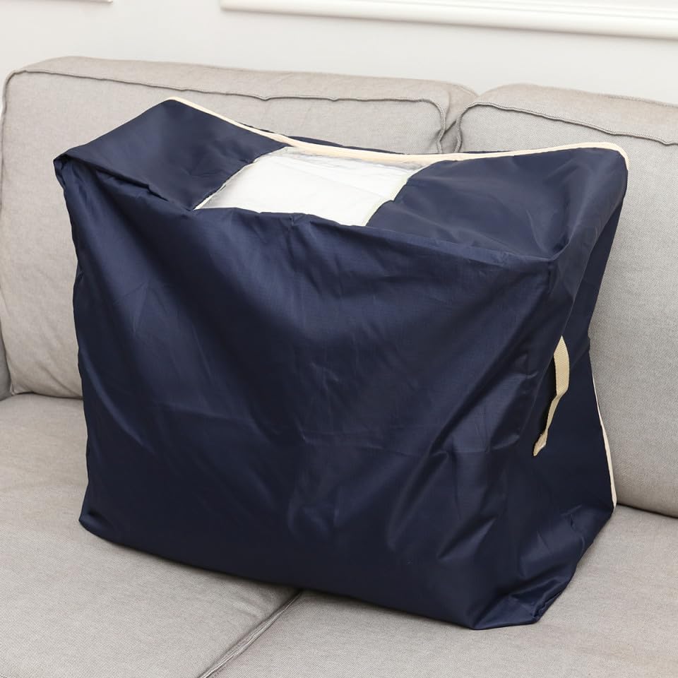 SOLUSTRE Extra Large Quilt Storage Bag Oxford Luggage Bag Washable Home Storage Organizer Organizer Clothing Container Case