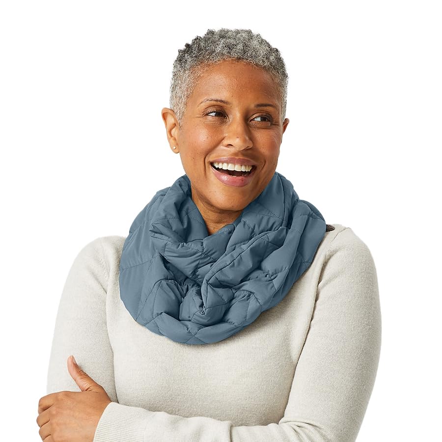 PYVOT Weighted Infinity Scarf, 3 lb Sensory Shoulder Wrap for Everyday Comfort - color: Ocean