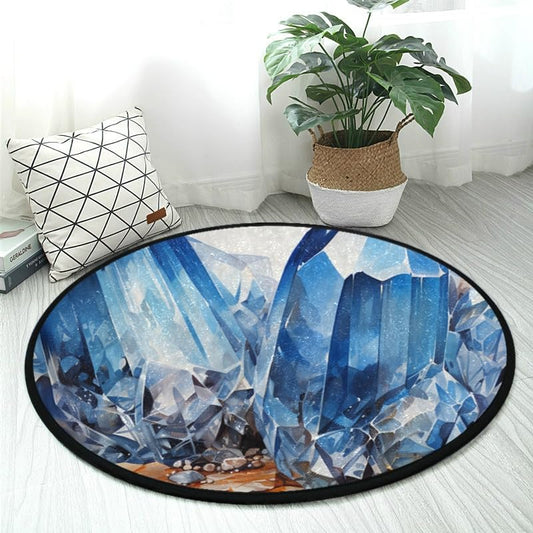 Crystal Style Round Area Rug Carpet 3ft Non-Slip Soft Washable Perfect for Kitchen Bedroom Living Area Rug - color: Color-19, size: 3' (Round)