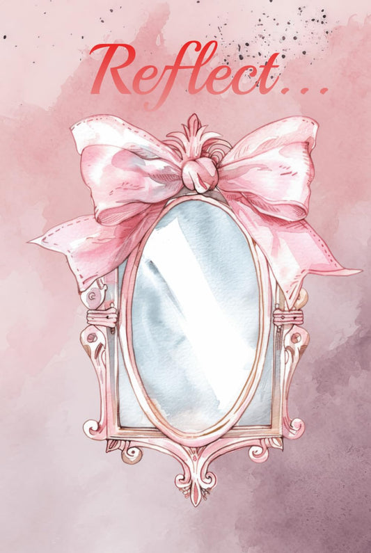 Reflect Journal: Charming Vintage Mirror Notebook with Pink Watercolor Style Cover, 150 Pages for Writing and Creativity.: Elegant Self-Discovery ... Dreams, Ideas, and Daily Inspiration.
