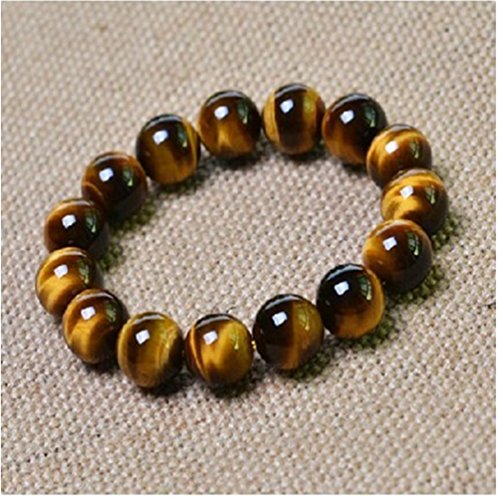OUGWA 10mm Tiger Eye Beads Tibetan Buddhist Prayer Mala Bracelet
