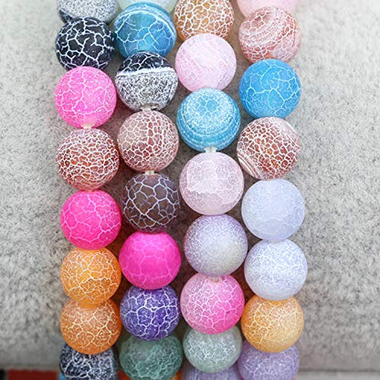 Keleny Gem Semi Precious Gemstones 8mm Natural Quartzite Stone Round Beads Rock Crystal Jasper Stretch Bracelet 7 Inch Unisex - color: 8mm Multicolor Weathered Agate