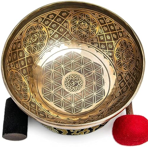 9.5" Master Healing Grade For Sound Bath Chakra 7 Metal Meditation Yoga Bowl