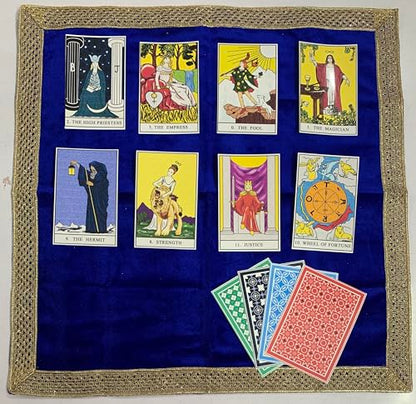 SMMS Spiritual Velvet Table Cloth Altar Tarot Spread (Blue, Small- 46cm*46cm/ 18inch*18inch) - color: Blue, size: Small- 46cm*46cm/ 18inch*18inch