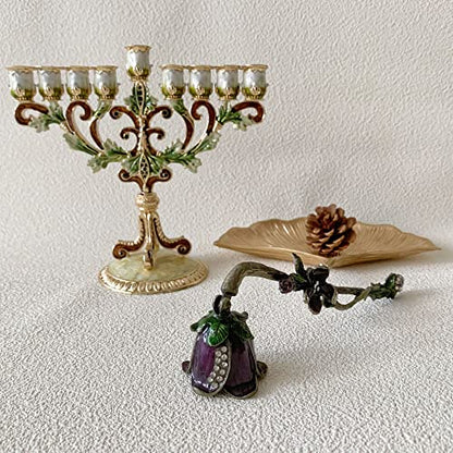 Candle Snuffer, Unique Candle Extinguisher Snuffer, Decorative Candle Extinguisher Metal Candle Tool (Purple)