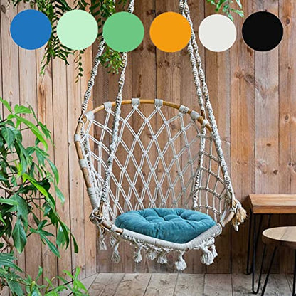 Futon Seat Cushion, Overstuffed Round Tatami Indoor Outdoor Seat Pads Chair Pad, Solid Color Footstool Cushion, not Include Chairs(18inch) (White) - color: White