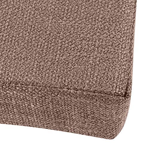 Household Square Floor Cushion for Yoga and Meditation, Removable Washable Meditation Mat Cushion - color: square linen brown