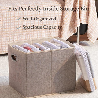 6-Pack Clear Bag Hard Shell Zipper Case with Handle, 1.3mm Thick Rigid Pouch for Craft Organizers and Storage, Large 12.6" Square Containers for Board Games, Puzzles & Toys - size: 6 Handle XL
