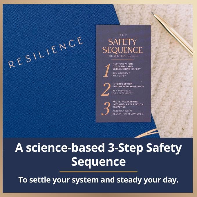 Mental Health Journal – 90 Days of Nervous System Regulation, Anxiety Relief & Emotional Resilience | Guided Daily Prompts + Safety Sequence Card + QR Bonus | Premium Hardcover Gift by a Nervous System Educator - color: Navy