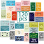 Outus 120 Pcs Motivational Encouragement Quote Cards Inspirational Kindness Appreciation Gratitude Business Encouragement Mini Note Cards, 30 Styles, 3.5 x 2 Inch(Bright Style) - style: Bright Style