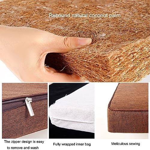 BRAGUE Meditation Cushion Folding Coconut Silk Meditation Meditation Cushion Thickened Yoga Cushion Pillow Cushion Kneeling Buddha Futon Meditation Accessories(Gray,70 * 70cm)