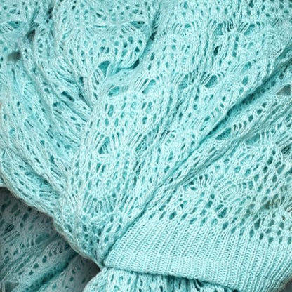 Open Weave Cocoon Shawl for Women, Cardigan Sweater, Lightweight Pashmina Shawl Wrap, Poncho Scarves for Women - color: Blue