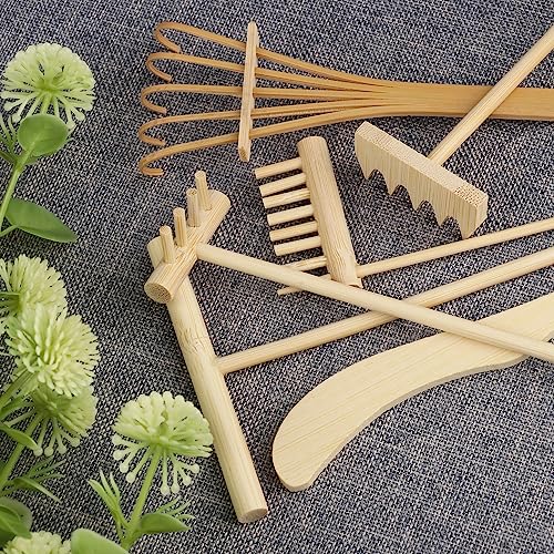 GNIEMCKIN 30 PCS DIY Sand Zen Garden Tools, Mini Zen Garden Rake Sets for Serenity and Spiritual Meditation, Tasteful and Elegant Zen Garden Accessories for Home Decor, and Father or Mother's Gift