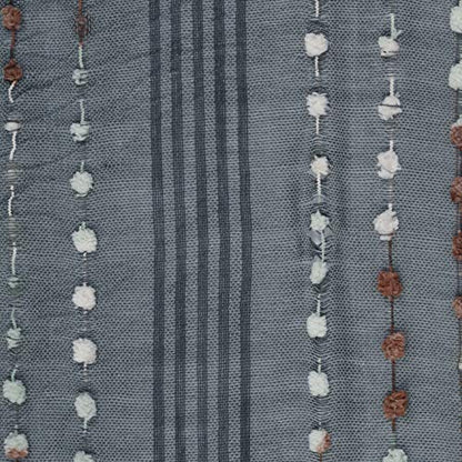 DEMDACO Textured Stripe Grey Mix One Size Fits Most Polyester Fabric Poncho Shawl