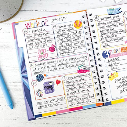Gratitude Finder by Christina, 52 Week Non-Dated Daily Inspirational Journal for Women, Teens & Girls with 330 Grateful Heart Stickers (Mercies New) - color: Mercies New + Grateful Heart Stickers