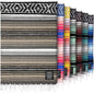 Hydration Nation Authentic Large Handwoven Mexican Blanket - Soft Yoga- Durable Serape- Lightweight Falsa, Beach, Camping, Picnic, Outdoor Blanket 70"x50" - Desert - color: Desert