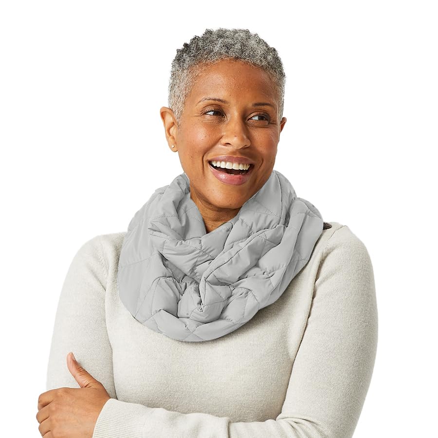 Weighted Infinity Scarf, 3 lb Sensory Shoulder Wrap for Everyday Comfort - color: Stone