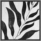 SIGNWIN Framed Canvas Print Wall Art Faded Willow Leaf Silhouette Nature Plants Illustrations Modern Art Tropical Dramatic Dark Black and White for Living Room, Bedroom, Office - 16"x16" Black - color: B16-2103-nature-yuki14, size: 16"L x 16"W
