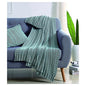 VCNY Home - Throw, Soft & Cozy Cotton Blanket, Cable Knit Home Decor (Dublin Blue, 50" x 70") - color: Blue